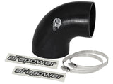 aFe Magnum FORCE CAI Univ. Silicone Reducing Coupler (4in. to 3.5in. ID) 90Deg. Elbow - Black | 59-00065