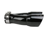 aFe Takeda 2.5in 304 Stainless Steel Clamp-on Exhaust Tip 2.5in Inlet 3in Dual Outlet - Black | 49T25364-B10