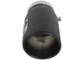 AFE aFe Power Diesel Exhaust Tip Black- 4 in In x 5 out X 12 in Long Bolt On (Right) 49T40501-B12
