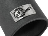 AFE aFe MACHForce XP Exhausts Tips SS-304 EXH Tip 3in x 4Out x 12L Bolt-On (blk) 49-92043-B