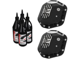AFE aFe Power Pro Series Dana 44 Front & Rear Diff Cover Black w/ Mach Fins 97-18 Jeep Wrangler (TJ/JK) 46-7111BB