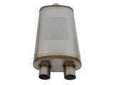 AFE aFe MACHForce XP SS Muffler 3in Center Inlet / 2.5in Dual Outlets 22in L x 11in W x 6in H Body 49M00014