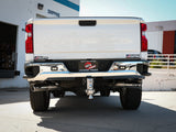 aFe Large Bore-HD 4in 409SS DPF-Back Exhaust System w/Polished Tips 20 GM Diesel Trucks V8-6.6L | 49-44126-P