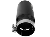 AFE aFe SATURN 4S 4in SS Intercooled Exhaust Tip - Black 4in In x 5in Out x 12in L Bolt-On 49T40501-B122