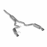 MBRP 15-18 Ford Mustang EcoBoost 2.3L Alum 3in Cat Back Dual Split Rear Exit (Street Version) | S7274AL