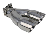 AFE aFe Takeda 2.5in 304 Stainless Steel Clamp-on Exhaust Tip 2.5in Inlet 3in Dual Outlet - Polished 49T25364-P10