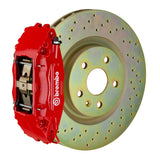 Brembo (332x32mm) / 1-Piece Drilled / Red (B-H-Style - Cast 2-Piece Radial Mount) Brembo 4-Piston GT System (Front) - BMW / 5/6/7/8 - Series (E2x/E3x) 1B4.7001A2