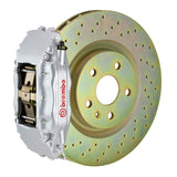 Brembo (332x32mm) / 1-Piece Drilled / Silver (B-H-Style - Cast 2-Piece Radial Mount) Brembo 4-Piston GT System (Front) - BMW / 5/6/7/8 - Series (E2x/E3x) 1B4.7001A3