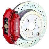 Brembo (309x28mm) / 1-Piece Drilled / Red (C-Style - Cast 2-Piece Radial Mount) Brembo 4-Piston GT System (Rear) - Porsche / S / SC / Carrera 2C4.5001A2