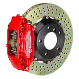 Brembo (328x28mm) / 2-Piece Drilled / Red (C-Style - Cast 2-Piece Radial Mount) Brembo 4-Piston GT System (Rear) - Mercedes-Benz / C/CLK-Class (Incl AMG) / SLK (non AMG) 2C1.6009A2