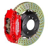 Brembo (328x28mm) / 2-Piece Drilled / Red (C-Style - Cast 2-Piece Radial Mount) Brembo 4-Piston GT System (Rear) - Mercedes-Benz / C-Class (non 4MATIC/AMG) (W204 / C204) / E350/400/550 (C207 / A207) 2C1.6012A2