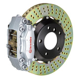 Brembo (328x28mm) / 2-Piece Drilled / Silver (C-Style - Cast 2-Piece Radial Mount) Brembo 4-Piston GT System (Rear) - Mercedes-Benz / C-Class (non 4MATIC/AMG) (W204 / C204) / E350/400/550 (C207 / A207) 2C1.6012A3