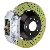 Brembo (345x28mm) / 2-Piece Drilled / Silver (C-Style - Cast 2-Piece Radial Mount) Brembo 4-Piston GT System (Rear) - BMW / 330i/Ci (non xDrive) (E46) 2C1.8013A3