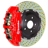 Brembo (380x34mm) / 2-Piece Drilled / Red (G-Style - Cast Monobloc Radial Mount) Brembo 8-Piston GT System (Front) - Porsche / Cayenne / S / GTS / Turbo (955/957) / VW / Touareg 1G1.9016A2