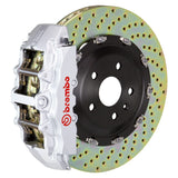 Brembo (380x34mm) / 2-Piece Drilled / Silver (G-Style - Cast Monobloc Radial Mount) Brembo 8-Piston GT System (Front) - Porsche / Cayenne / S / GTS / Turbo (955/957) / VW / Touareg 1G1.9016A3