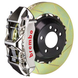 Brembo (380x32mm) / 2-Piece Slotted Type-1 / Nickel Plated (M-Style - Billet Monobloc Radial Mount) Brembo 6-Piston GT-R System (Front) - BMW / 5/6 - Series (non xDrive/M) 1M2.9009AR