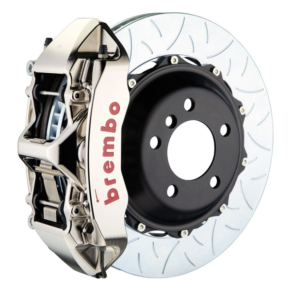 Brembo (355x32mm) / 2-Piece Slotted Type-3 / Nickel Plated (M-Style - Billet Monobloc Radial Mount) Brembo 6-Piston GT-R System (Front) - Porsche / Boxster / S / Spyder / Cayman / S / R (non PCCB) (987) / C2 (997) 1M3.8002AR