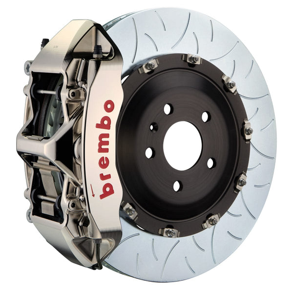 Brembo (380x34mm) / 2-Piece Slotted Type-3 / Nickel Plated (N-Style - Billet Monobloc Radial Mount) Brembo 6-Piston GT-R System (Front) - Maserati / Coupe/Spyder (4200GT-R) / GranSport 1N3.9015AR