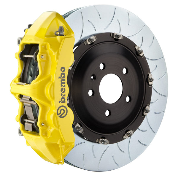 Brembo (380x34mm) / 2-Piece Slotted Type-3 / Yellow (N-Style - Cast Monobloc Radial Mount) Brembo 6-Piston GT System (Front) - Maserati / Quattroporte / S / GT S / GranTurismo / S / Sport / MC / MC Stradale 1N3.9016A5