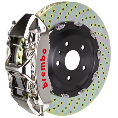 Brembo (380x34mm) / 2-Piece Drilled / Nickel Plated (N-Style - Billet Monobloc Radial Mount) Brembo 6-Piston GT-R System (Front) - Audi / S4 / S5 (B9) 1N1.9059AR