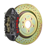 Brembo (323x28mm) / 1-Piece Drilled / Black Hard Anodized (P-Style - Cast Monobloc Radial Mount) Brembo 4-Piston GT-S System (Front) - Porsche / S / SC / Carrera 1P4.6001AS