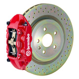 Brembo Performance (323x28mm) / 1-Piece Drilled / Red (P-Style - Cast Monobloc Radial Mount) Brembo 4-Piston GT System (Front) - Porsche / S / SC / Carrera 1P4.6001A2