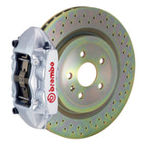 Brembo Performance (323x28mm) / 1-Piece Drilled / Silver (P-Style - Cast Monobloc Radial Mount) Brembo 4-Piston GT System (Front) - Porsche / S / SC / Carrera 1P4.6001A3