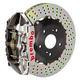 Brembo (328x28mm) / 2-Piece Drilled / Nickel Plated (P-Style - Billet Monobloc Radial Mount) Brembo 4-Piston GT-R System (Rear) - Audi / TT 3.2L / TT-S / TT-RS (8J) 2P1.6007AR