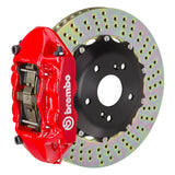 Brembo Performance (328x28mm) / 2-Piece Drilled / Red (P-Style - Cast Monobloc Radial Mount) Brembo 4-Piston GT System (Rear) - Audi / TT 3.2L / TT-S / TT-RS (8J) 2P1.6007A2