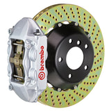 Brembo Performance (345x28mm) / 2-Piece Drilled / Silver (P-Style - Cast Monobloc Radial Mount) Brembo 4-Piston GT System (Front) - MINI (F55 / F56) 1P1.8005A3