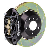 Brembo (345x28mm) / 2-Piece Slotted Type-1 / Black (P-Style - Cast Monobloc Radial Mount) Brembo 4-Piston GT System (Rear) - Porsche / 964 C2 Turbo / 3.6 Turbo 2P2.8049A1