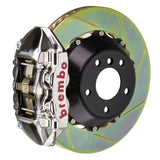 Brembo (345x28mm) / 2-Piece Slotted Type-1 / Nickel Plated (P-Style - Billet Monobloc Radial Mount) Brembo 4-Piston GT-R System (Rear) - Porsche / 987 Boxster / Cayman 2P2.8030AR
