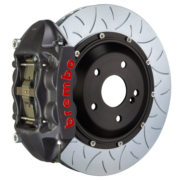 Brembo (380x28mm) / 2-Piece Slotted Type-3 / Black Hard Anodized (P-Style - Cast Monobloc Radial Mount) Brembo 4-Piston GT-S System (Rear) - BMW / M5 (F10) 2P3.9039AS