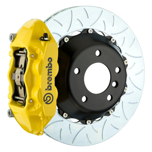 Brembo Performance (345x28mm) / 2-Piece Slotted Type-3 / Yellow (P-Style - Cast Monobloc Radial Mount) Brembo 4-Piston GT System (Front) - MINI (F55 / F56) 1P3.8005A5