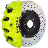 Brembo (412x38mm) / 2-Piece Drilled / Flourescent Yellow (Q-Style - Cast Monobloc Radial Mount) Brembo 8-Piston GT System (Front) - Audi / S6 / S7 / RS7 (C7) 1Q1.9607A7