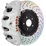 Brembo (412x38mm) / 2-Piece Drilled / White (Q-Style - Cast Monobloc Radial Mount) Brembo 8-Piston GT System (Front) - Porsche / Cayenne / S / GTS / Turbo (958) 1Q1.9613A6