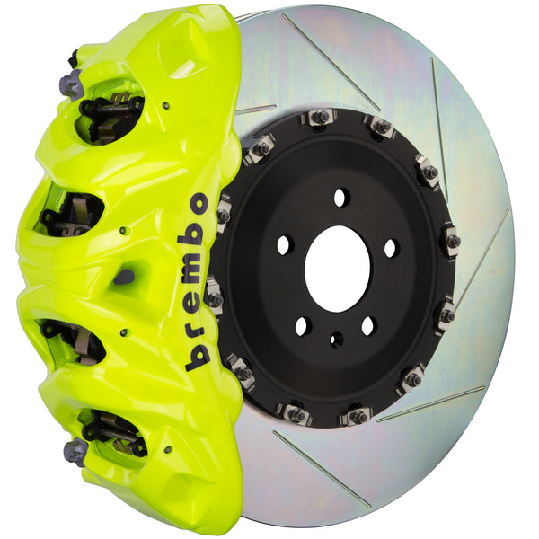 Brembo (412x38mm) / 2-Piece Slotted Type-1 / Flourescent Yellow (Q-Style - Cast Monobloc Radial Mount) Brembo 8-Piston GT System (Front) - Audi / Q7 / Q8 (4M) 1Q2.9617A7