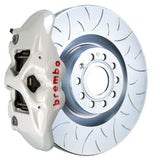 Brembo (345x30mm) / 1-Piece Slotted Type-3 / White (S-Style - Cast Monobloc Radial Mount) Brembo 4-Piston GT System (Front) - VW/Audi / GLI / GTI (Mk5-6) / CC / Beetle Turbo / A3 (8P) 1S5.8002A6