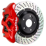 Brembo (380x28mm) / 2-Piece Drilled / Red (S-Style - Cast Monobloc Radial Mount) Brembo 4-Piston GT System (Rear) - Porsche / Cayenne Turbo (958) 2S1.9006A2