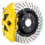 Brembo (380x28mm) / 2-Piece Drilled / Yellow (S-Style - Cast Monobloc Radial Mount) Brembo 4-Piston GT System (Rear) - Porsche / Cayenne / S / GTS (958) 2S1.9005A5