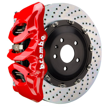 Brembo (380x34mm) / 2-Piece Drilled / Red (T-Style - Cast Monobloc Radial Mount) Brembo 6-Piston GT System (Front) - Audi / A4 / S4 / A5 / S5 (B9) 1T1.9011A2