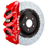 Brembo (380x34mm) / 2-Piece Slotted Type-3 / Red (T-Style - Cast Monobloc Radial Mount) Brembo 6-Piston GT System (Front) - Porsche / 997.1 GT3 / GT3RS (PCCB Equipped) / 997 GT2 1T3.9015A2