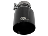 AFE aFe MACH Force-Xp Univ 304 SS Double-Wall Clamp-On Exhaust Tip - Black - 3in Inlet - 4.5in Outlet 49T30454-B092