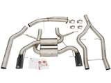 AFE aFe MACHForce XP SS-304 Black Tip 3.0in-2.5in Dia Cat Back Exhaust 11-13 BMW 335i (E90/E92) 3.0L 49-36328-B