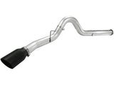 AFE aFe Atlas 5in DPF-Back Aluminized Steel Exh Sys Ford Diesel Trucks 11-14 v8-6.7L td wrinkled blk tip 49-03055-B