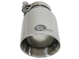 aFe MACH Force-Xp Universal 304 SS Single-Wall Clamp-On Exhaust Tip - Polished | 49T25354-P07