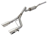 aFe Rebel Series CB 2.5in Dual Center Exit SS Exhaust w/ Polish Tip 07-15 Jeep Wrangler 3.6L/3.8L V6 | 49-48056-P