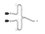 aFe Takeda 2-1/2in 304 SS Axle-Back Exhaust w/Black Tips 17-20 Honda Civic Sport L4-1.5L (t) | 49-36625-B