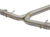 AFE aFe POWER Takeda 16-17 Honda Civic I4-1.5L (t) 2.5-2.25in 304 SS CB Dual-Exit Exhaust Blue Tips 49-36615-L