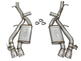 AFE aFe MACHForce XP 3in 304 SS Axle-Back Dual Exhaust (NPP) w/ Polished Tips 16-17 Camro SS V8-6.2L 49-34068-P